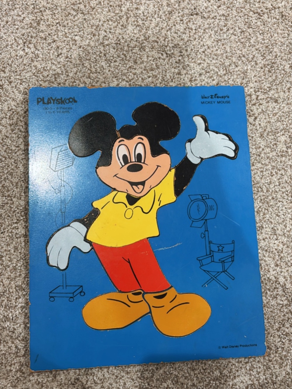 Vintage 1980-1990’s Disney Playskool Micky Mouse Wooden Puzzle, Complete!